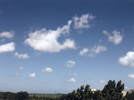 Cumulus humilis, de mooi-weer-cumulus. (foto: Cloudman)